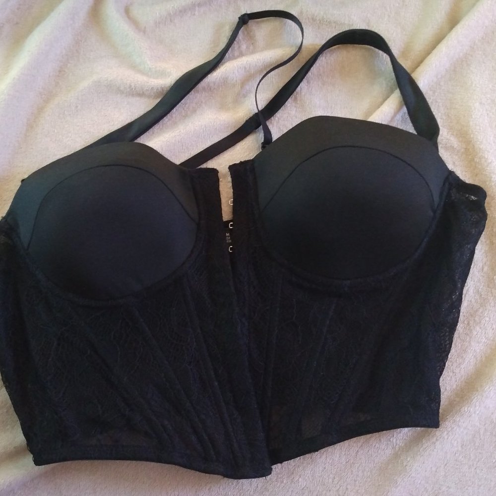 Lace corseted crop top